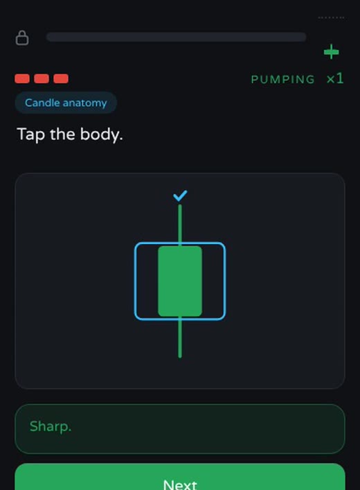 A Wickfy drill: tap the body of the candle